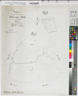 Voßwinkel (Arnsberg), Wimbern (Wickede), Zusammenlegung in der Feldmark Bellingsen und Wimbern, Urkarte 1 Voßwinkel Flur 7;15