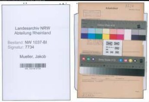 Entnazifizierung Jakob Mueller , geb. 10.04.1909 (Postbeamter)