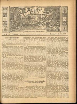 Ausgabe vom Mittwoch, den 22. Mai 1907.