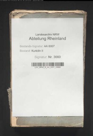 Denkschriften und Akten betr. die kölnische Pfandschaftssache