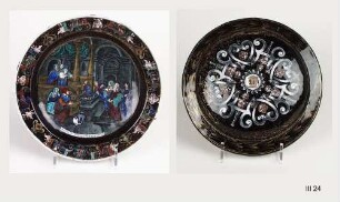 Teller mit Szenen aus dem Marienleben (Tempelgang Marias)