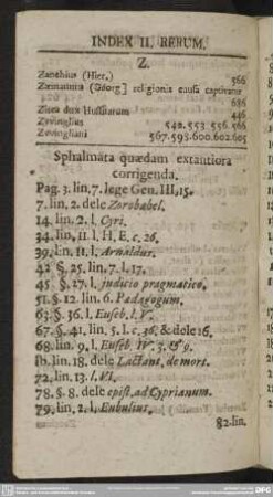 Sphalmata quaedam extantiora corrigenda