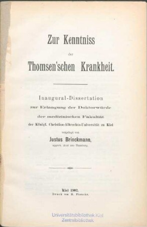 Zur Kenntniss der Thomsen'schen Krankheit