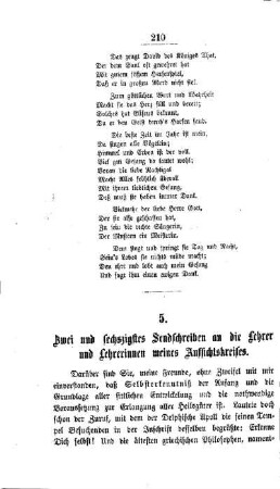 Zwei und sechszigstes Sendschreiben an die Lehrer und Lehrerinnen meines Aufsichtskreises
