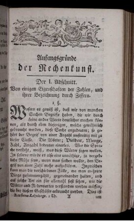 Anfangsgründe der Rechenkunst.