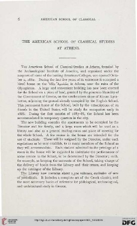 The American School of Classial Studies at Athens
