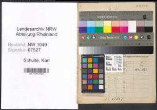 Entnazifizierung Karl Schulte , geb. 00.00.0000 (Friseur)