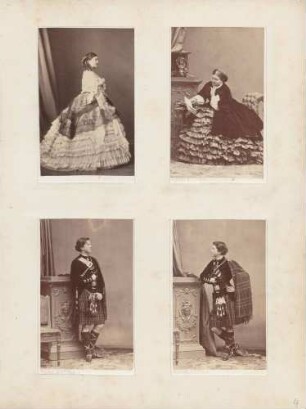 links oben: Marie, Duchess of Hamilton, geb. Marie Amalie von Baden rechts oben: Unbekannt (Dame) links unten: William Douglas, 12. Duke of Hamilton (Sohn) rechts unten: William Douglas, 12. Duke of Hamilton (Sohn)