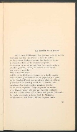 La canción de la Patria