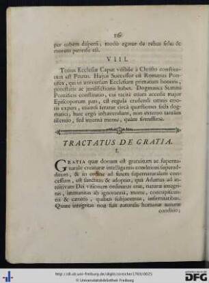 Tractatus De Gratia.