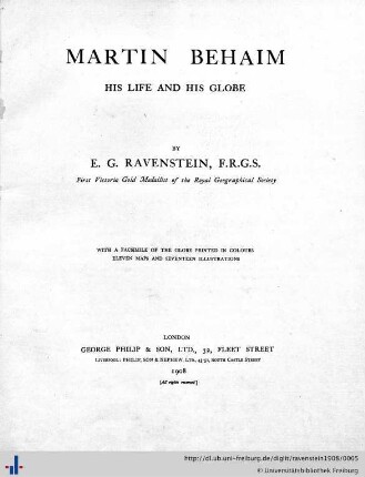 Martin Behaim : his life and his globe
