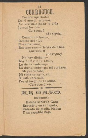 El Gato. : (Corrido.)