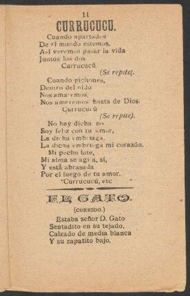 El Gato. : (Corrido.)