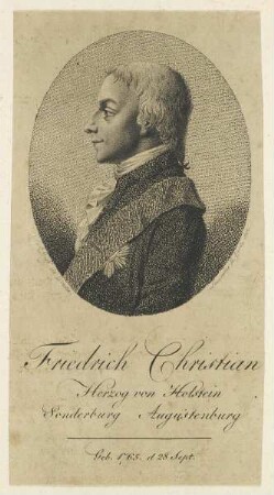 Bildnis des Friedrich Christian, Herzog von Holstein - Sonderburg - Augustenburg