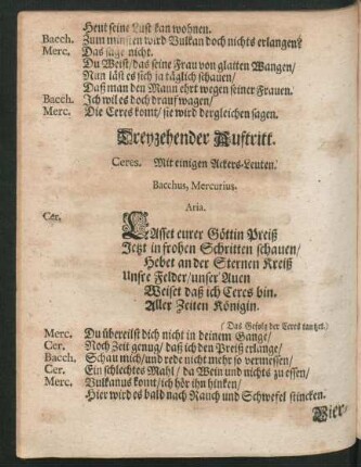 Dreyzehender Auftritt