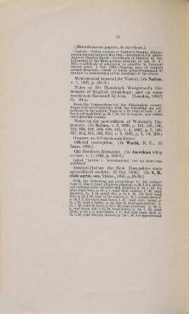 Library of the University of Vermont Bibliography of George Perkins Marsh compiled by H. L. Koopman