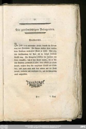 [V.] Die großmüthigen Belagerten.