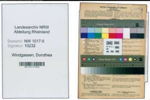 Entnazifizierung Dorothea Windgassen , geb. 05.07.1907 (Roentgenassistentin)