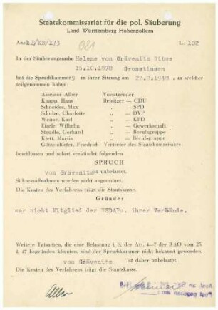 Graevenitz, Helene von