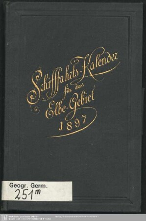 15.1897: Schiffahrts-Kalender für das Elbe-Gebiet
