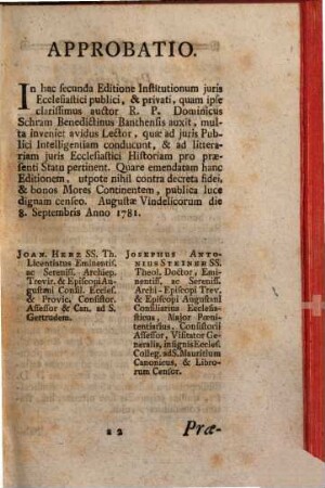 Institutiones Juris Ecclesiastici Publici Et Privati : Hodiernis Academiarum Germanicarum Moribus Accomodatae, 1. De Personis Ecclesiasticis