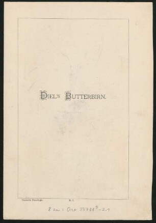 II. 8. Diel's Butterbirn