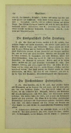 Die Fuerstenthuemer Hohenzollern