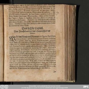 Das sechste Capitel. von Fruchtbarkeit des Gewächses der Erden.