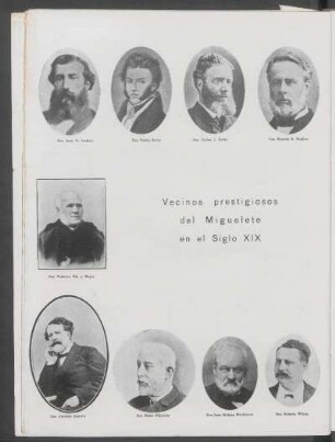 Vecinos prestigiosos del Miguelete en el Siglo XIX