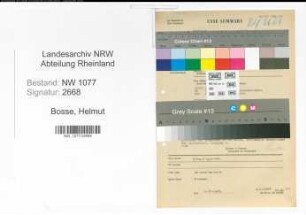 Entnazifizierung Helmut Bosse , geb. 00.00.0000 (Polizist)
