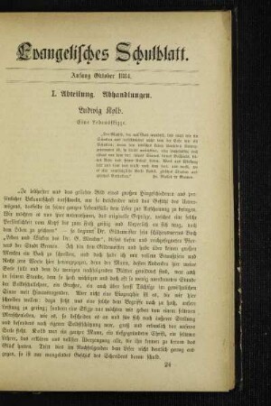 Ludwig Kolb : eine Lebensskizze