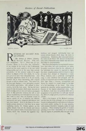 Reviews of recent publications