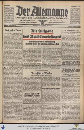 25./26.08.1934 (Samstag/Sonntag-Ausgabe)