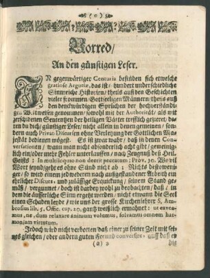 Vorred, An den günstigen Leser