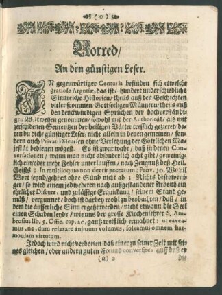 Vorred, An den günstigen Leser