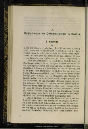 X. Entscheidungen des Oberlandesgerichts zu Dresden