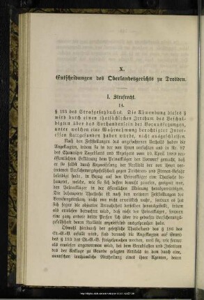X. Entscheidungen des Oberlandesgerichts zu Dresden