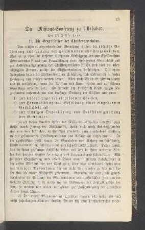 Die Missions-Conferenz zu Allahabad