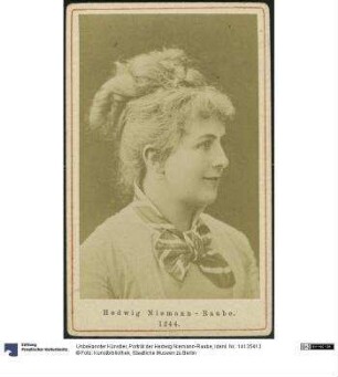 Porträt der Hedwig Niemann-Raabe