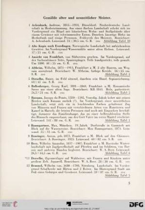 Gemälde alter und neuzeitlicher Meister (Nr. 1-124)