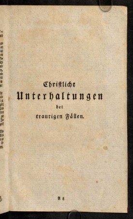 9-40, Christliche Unterhaltungen bei traurigen Faellen.