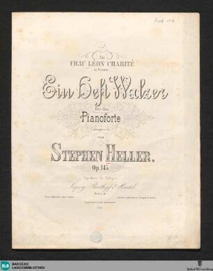 Ein Heft Walzer für das Pianoforte : Op. 145
