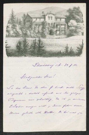 Brief von Georg Friedlaender an Gerhart Hauptmann