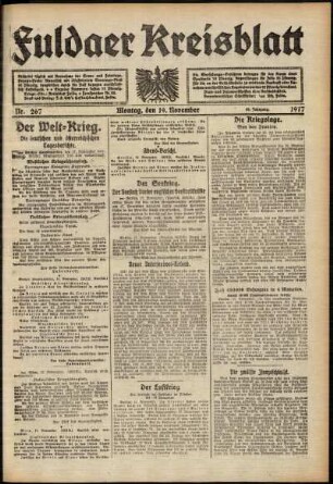 Ausgabe vom Montag, den 19. November 1917.