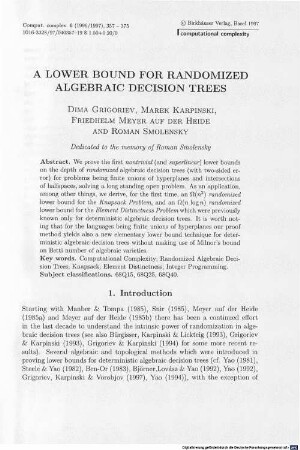 A lower bound for randomized algebraic decision trees