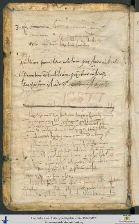 Handschriftliche Notizen.