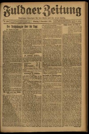 Ausgabe vom Montag, den 05. Dezember 1921.