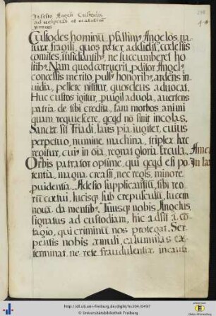 [248r - 249v] Nachtrag (1667 - 1670): "In festo angeli custodis" (ohne Melodien).