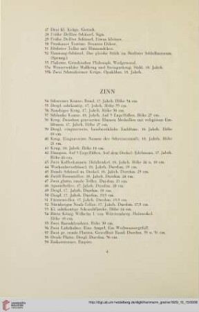 Zinn (Nr.34-59)