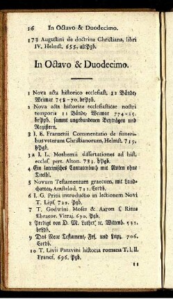 In Octavo & Duodecimo.
